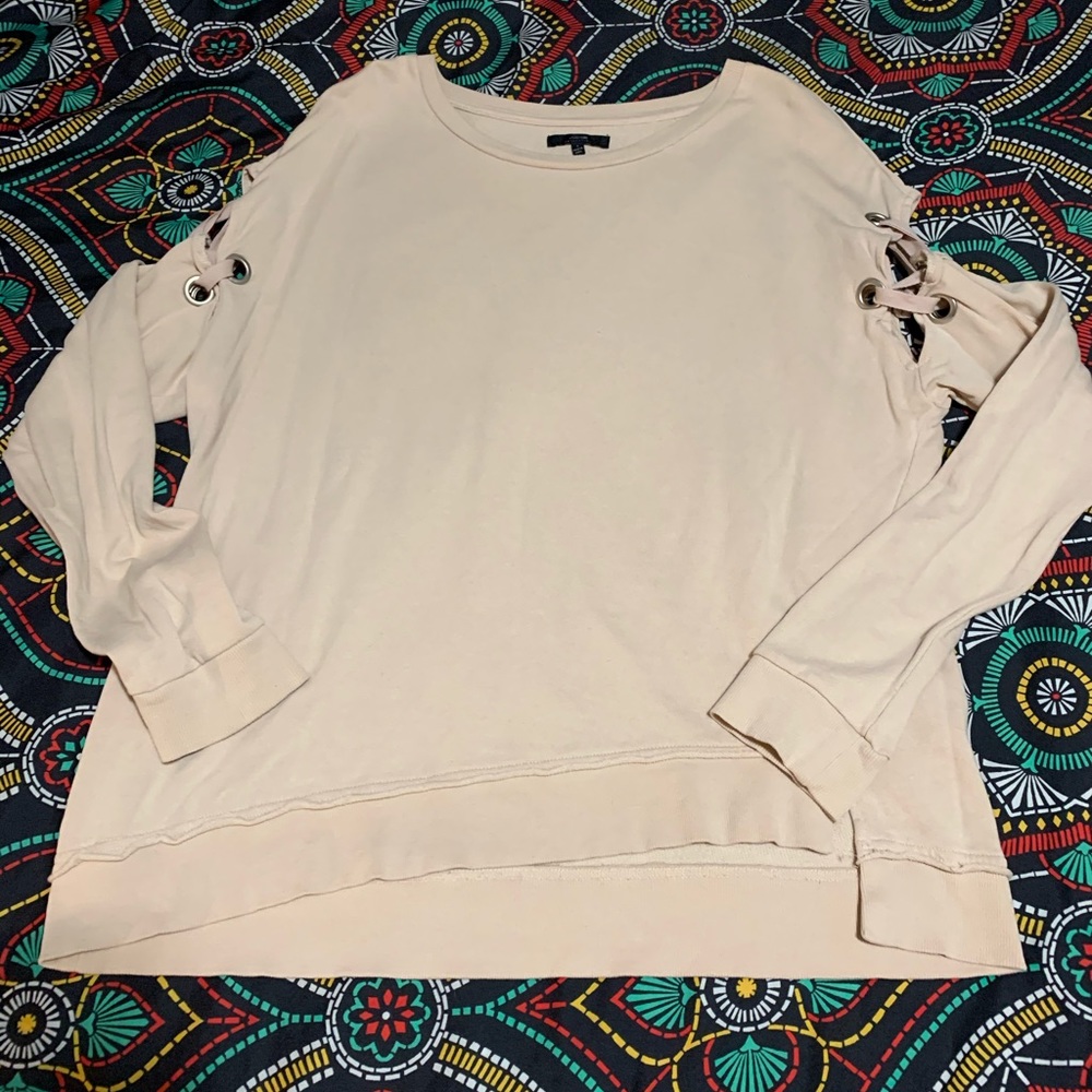 Joes Jeans Alice Lace-Up Shoulder Sweatshirt